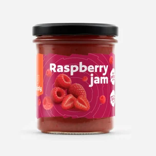 Malinový džem s extra kousky ovoce