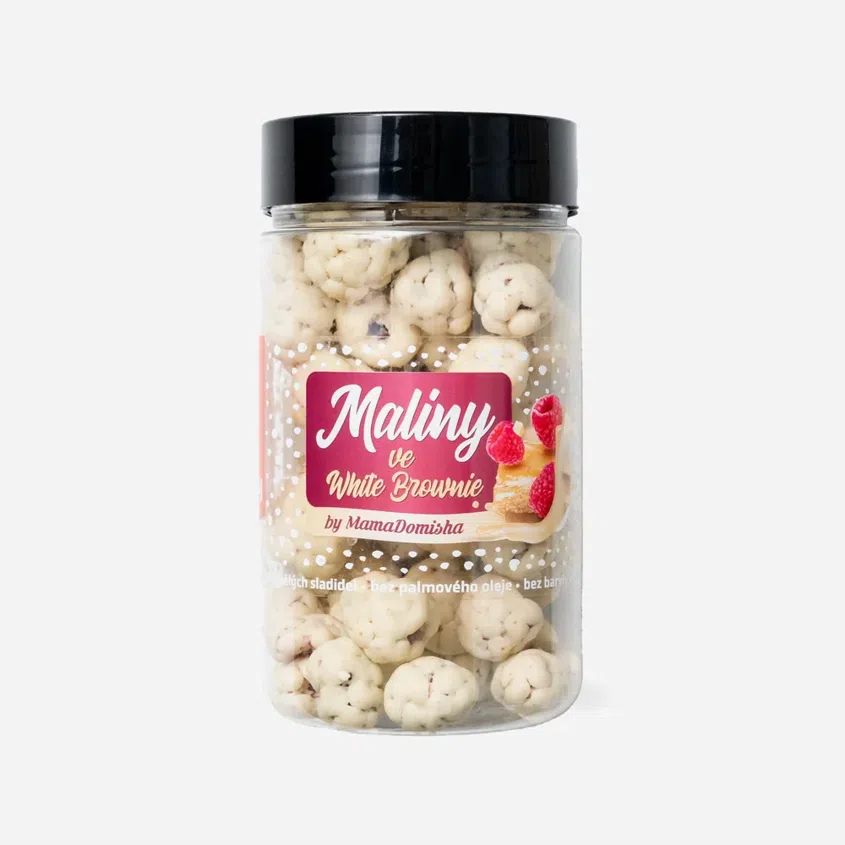 Maliny ve White Brownie by @mamadomisha