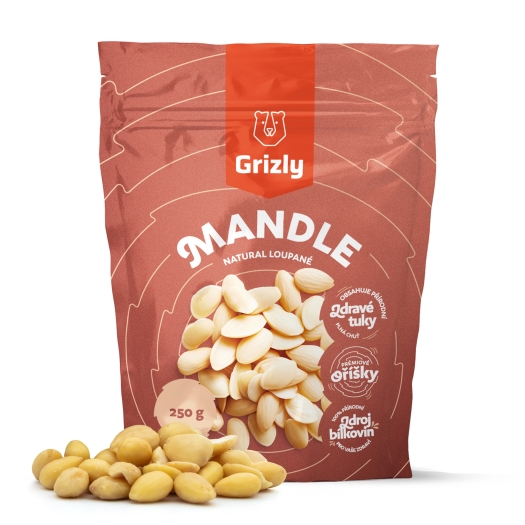 Mandle natural loupané