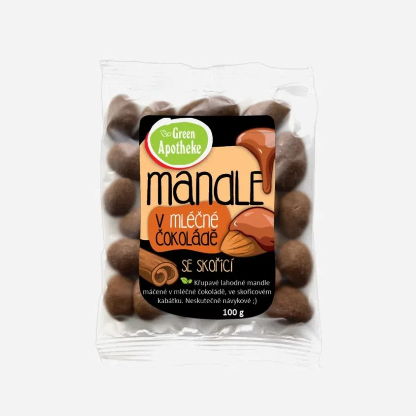 Mandle v mléčné čokoládě se skořicí