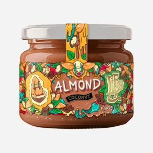 Mandlový krém s kokosem a čokoládou