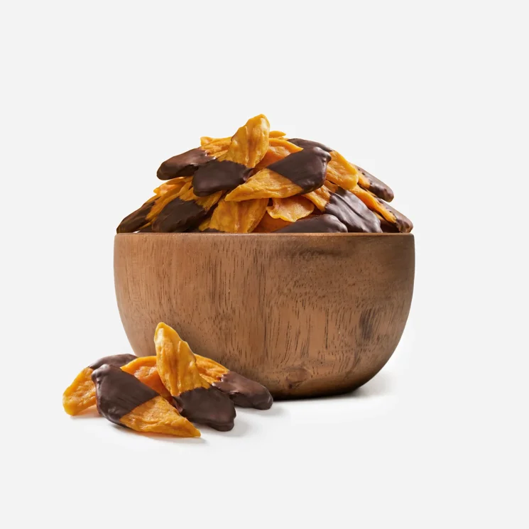 Mango polomáčené v hořké čokoládě