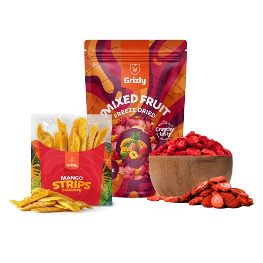 Mango strips + Jahody xxl + Šestka xxl