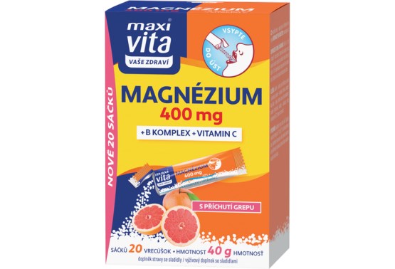 Maxi Vita Magnézium 400 mg + B komplex + vitamin C