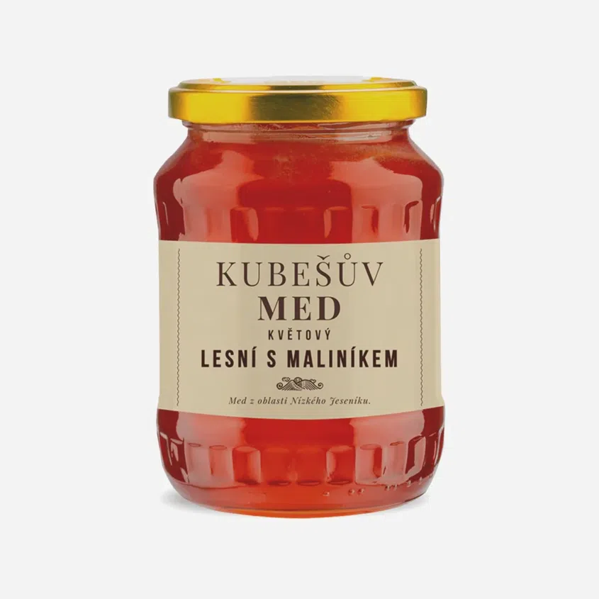 Med květový lesní s maliníkem