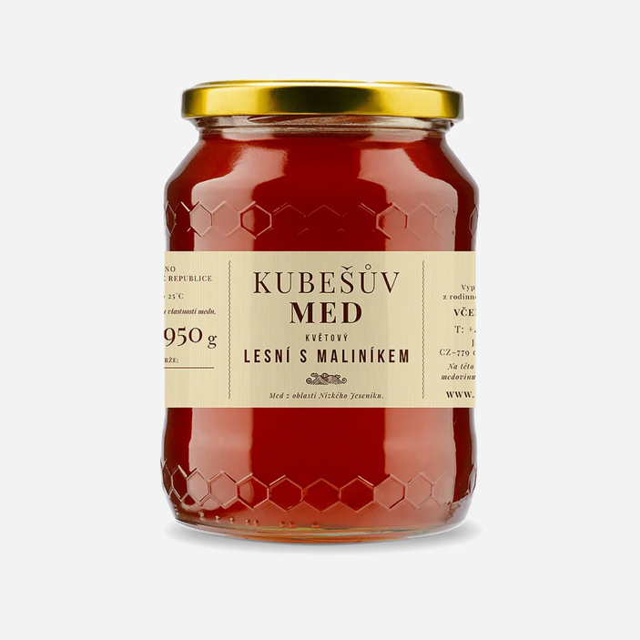 Med květový lesní s maliníkem