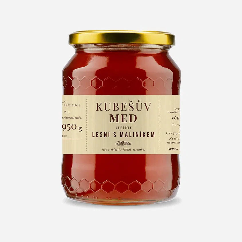 Med květový lesní s maliníkem