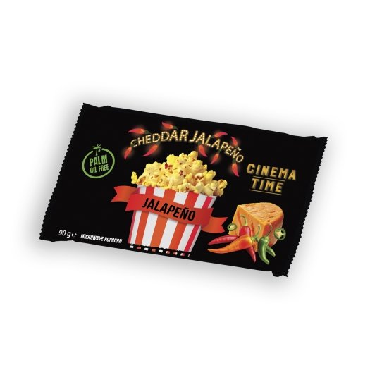Mikrovlnný popcorn Premium Cheeese Jalapeňo
