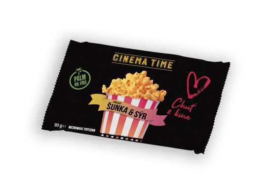 Mikrovlnný popcorn Premium šunka a sýr