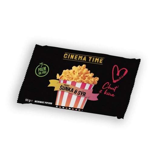 Mikrovlnný popcorn Premium šunka a sýr