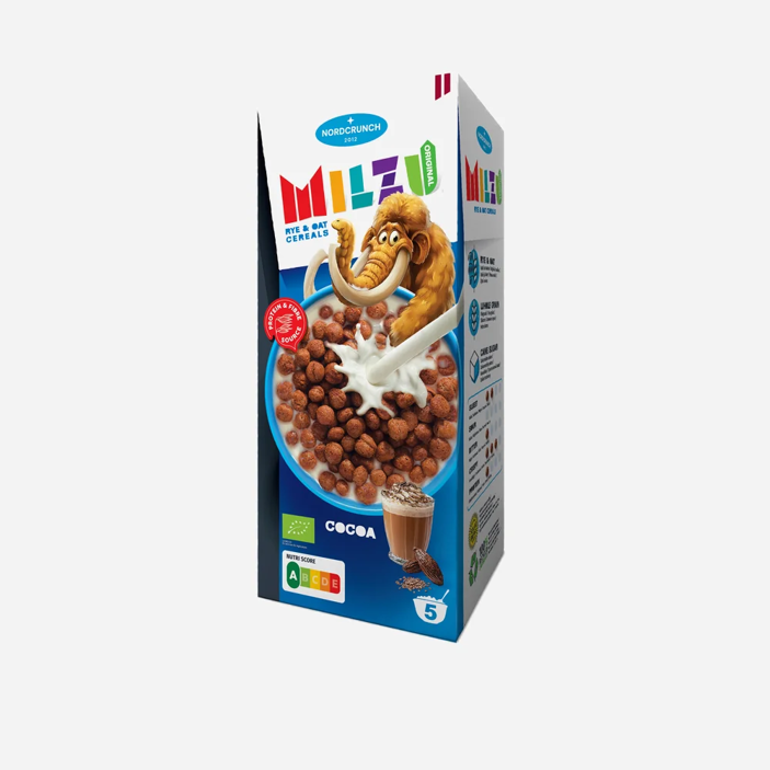 Milzu Cereální kuličky s kakaem BIO
