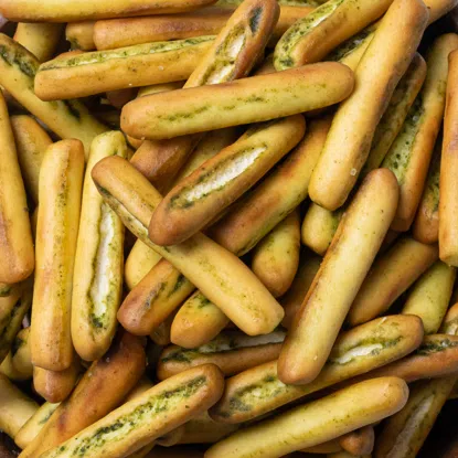 Mini Grissini bazalka a česnek