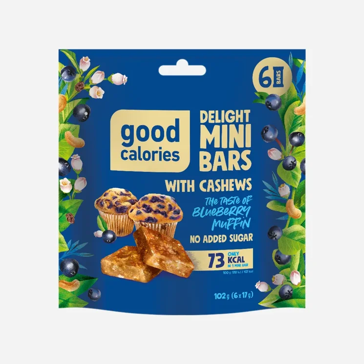 Mini kostky borůvkový muffin