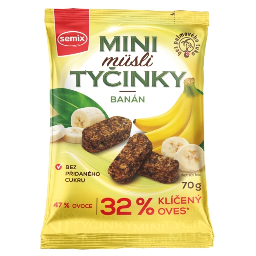 Mini müsli tyčinky s banány bez lepku