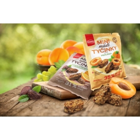 Mini müsli tyčinky s meruňkami bez lepku
