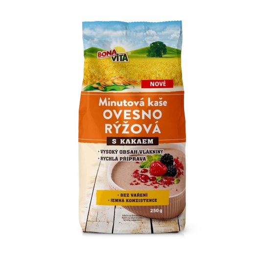 Minutová ovesno-rýžová kaše s kakaem