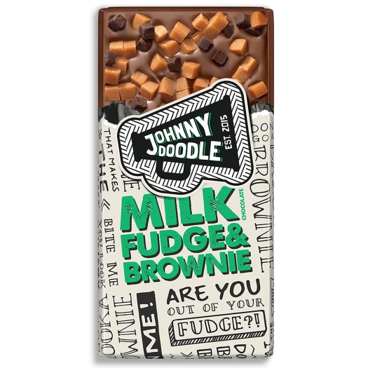 Mléčná čokoláda fondán a brownies