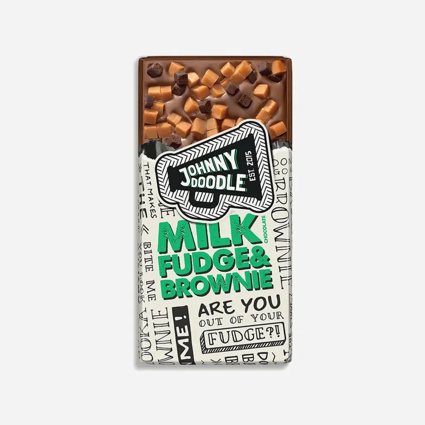 Mléčná čokoláda fondán a brownies