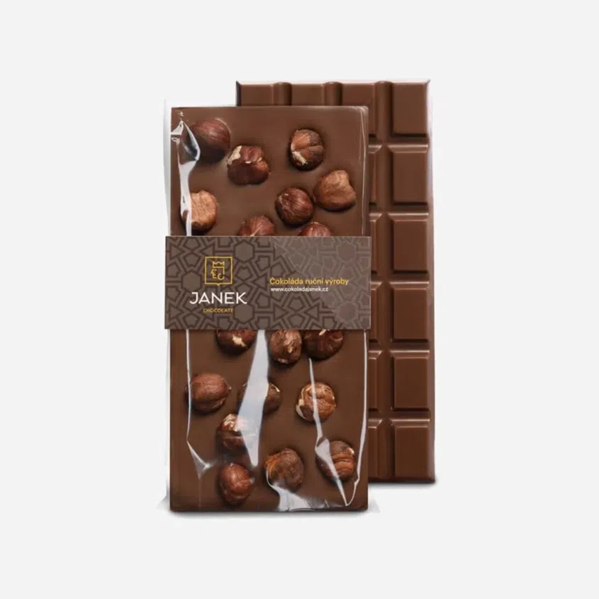 Mléčná čokoláda s lískovými ořechy