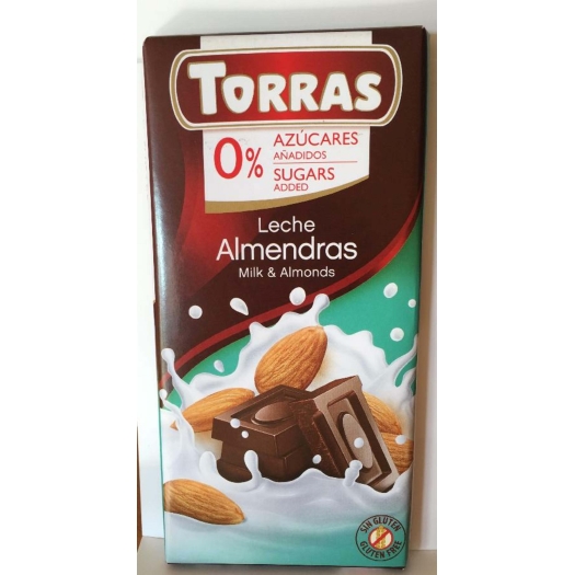 mléčná čokoláda s mandlemi
