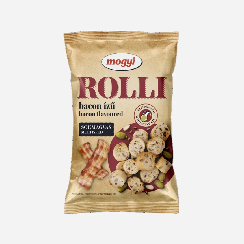 Mogyi Rolli - vícezrnné chlebové krekry s příchutí slaniny 65g