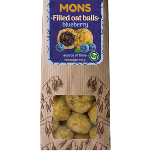 Mons Plněné ovesné kuličky s borůvkami 150g