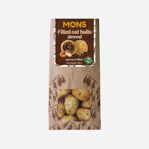 Mons Plněné ovesné kuličky s mandlemi a kakaem 150g