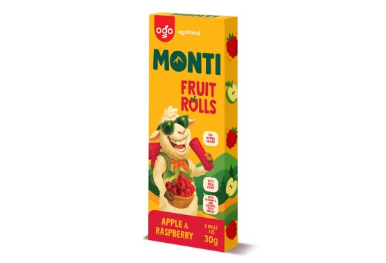 Monti ovocná trubička jablko a malina