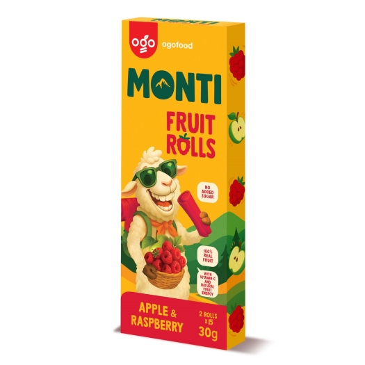 Monti ovocná trubička jablko a malina