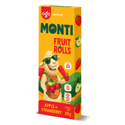 MONTI ovocná trubička "Jablko-Jahoda" 30g (2x15g)