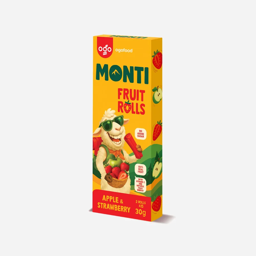 MONTI ovocná trubička "Jablko-Jahoda" 30g (2x15g)