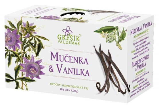 Mučenka a vanilka ovocný čaj 20 sáčkov