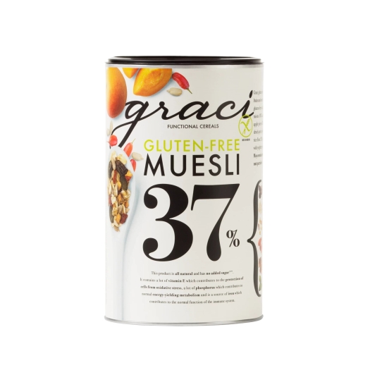 Muesli bezlepkové 37% sušeného ovoce a semínek