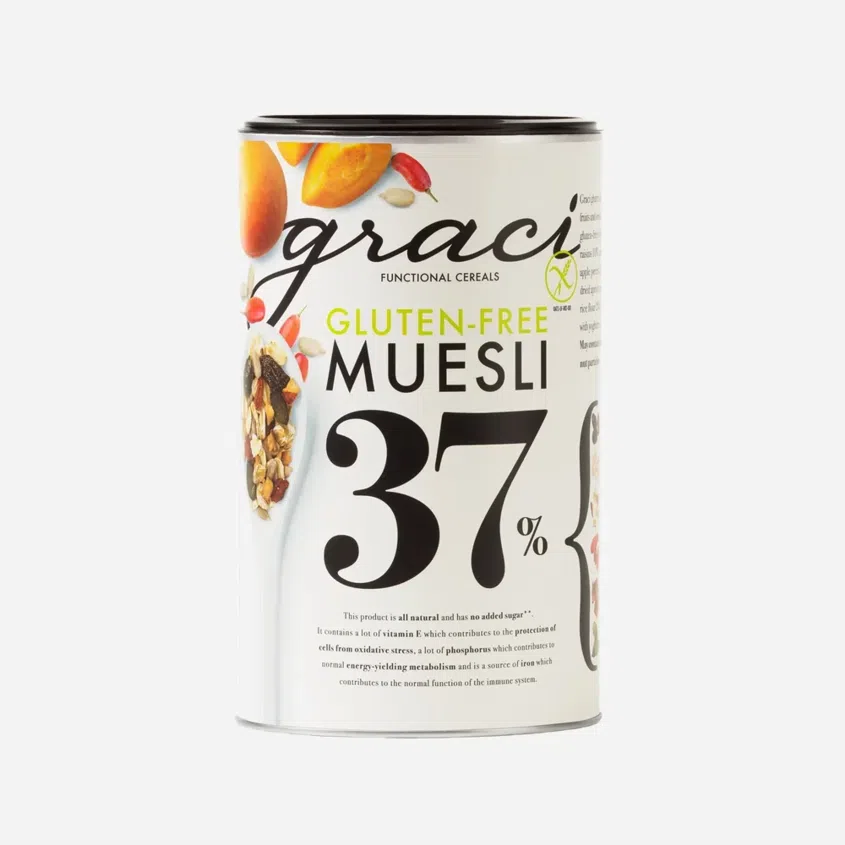 Muesli bezlepkové 37% sušeného ovoce a semínek