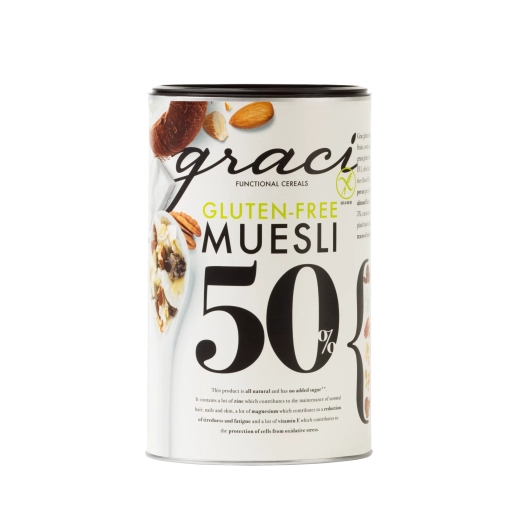 Muesli bezlepkové 50 % sušeného ovoce, semínek a ořechů