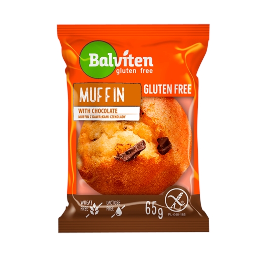 Muffin světlý s kousky čokolády bez lepku
