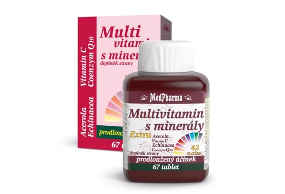 Multivitamin s minerály + extra C,Q10, 42 složek 67 tablet