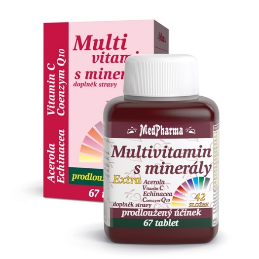 Multivitamin s minerály + extra C,Q10, 42 složek 67 tablet