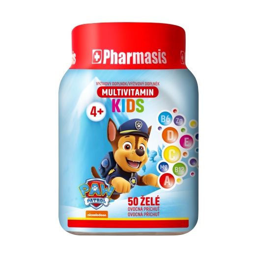 Multivitamínové želé bonbóny pro děti Tlapková patrola modré
