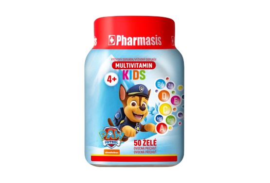 Multivitamínové želé cukríky pre deti PAW PATROL - modré 250g