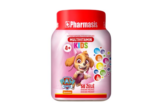 Multivitamínové želé cukríky pre deti Tlapková patrola ružové