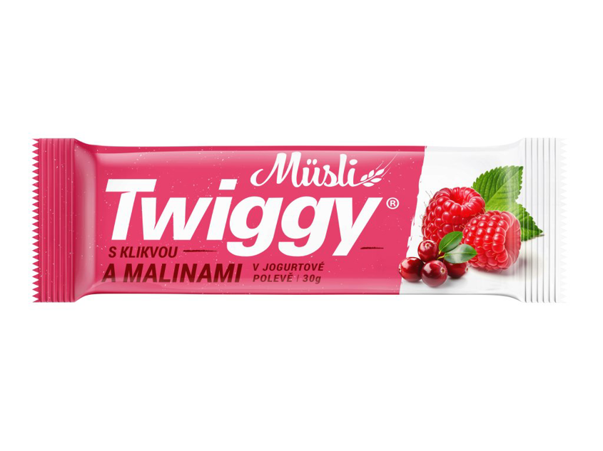 MüsIi ovocná s klikvou a malinami v jogurtové polevě