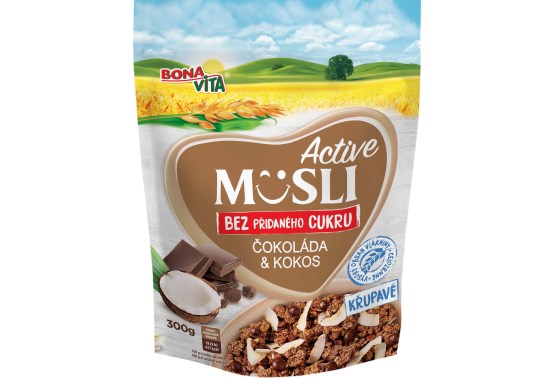 Müsli bez přidaného cukru čokoláda a kokos