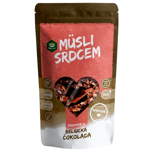 Müsli srdcem belgická čokoláda a brusinky