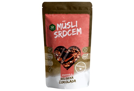 Müsli srdcem Belgická čokoláda&Brusinky 350g