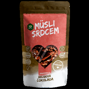 Müsli srdcem Belgická čokoláda&Brusinky 350g