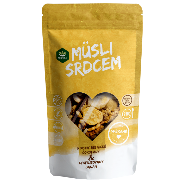 Müsli srdcem Čoko trio a banán