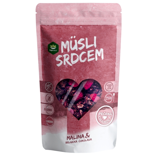 Müsli srdcem malina a čokoláda