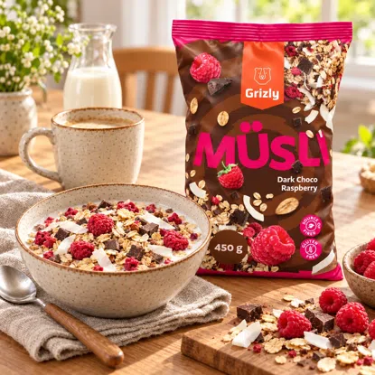Müsli sypané hořká čokoláda & malina