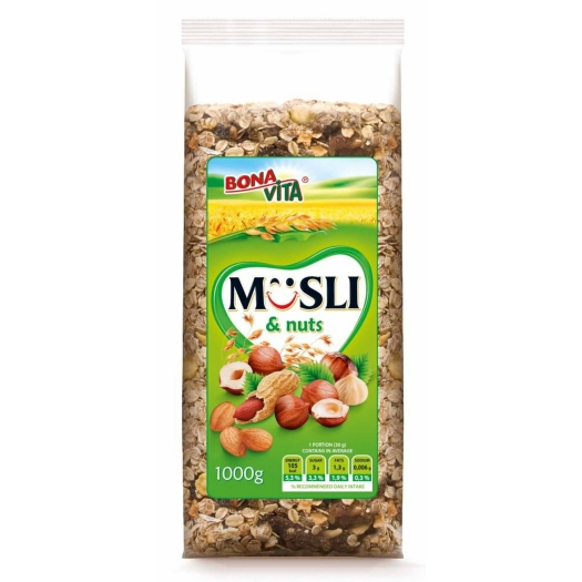 Musli sypané s ořechy